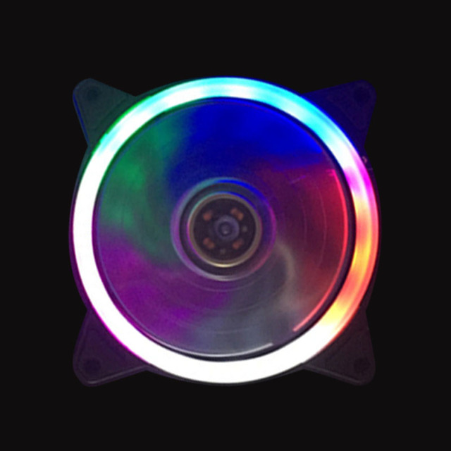 Komputerowy wentylator chłodzący LED 120 mm Wentylator chłodzący 120 mm Cool Glare Czerwony Niebieski Zielony Biały Wentylator chłodzący do chłodnic procesorów Radiatory: Czarny