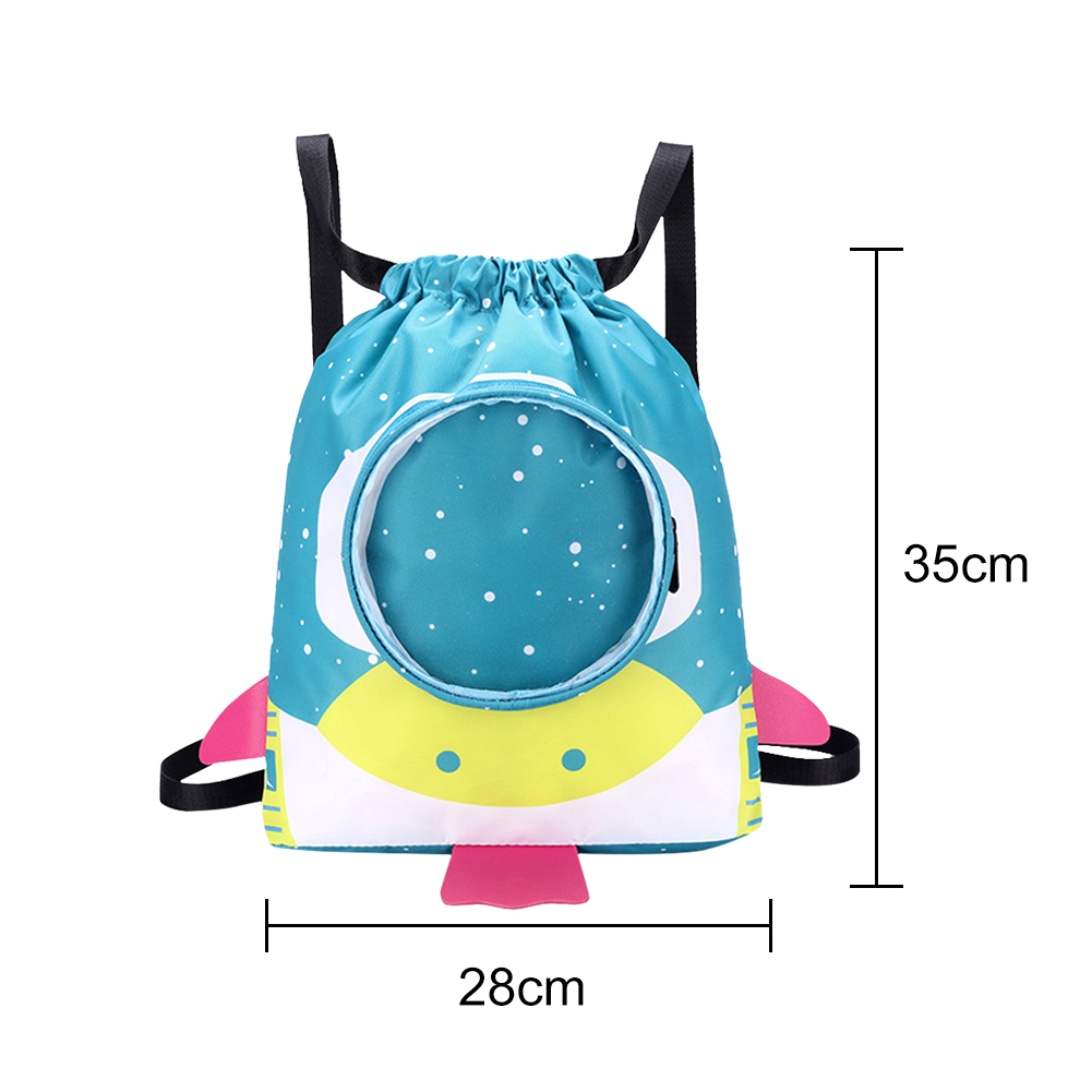 Mochila de natación impermeable para niños y niñas, bolsa de almacenamiento de playa y piscina al aire libre, deportiva, ajustable, en seco y húmedo: Blue