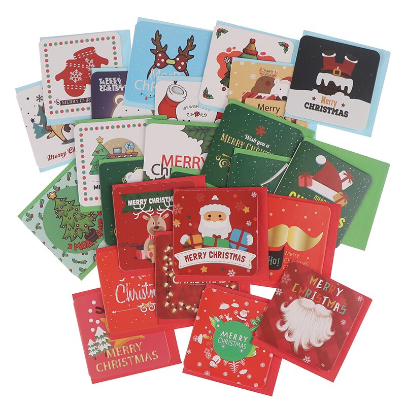 Merry Christmas Postcard Christmas Card with Envelopes Korean Style Greeting Card Birthday Card Card Set