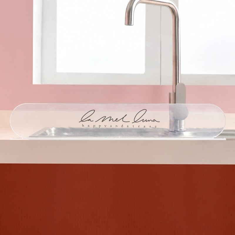 Transparent Sink Water Splash Guard Anti-Water Board Baffle Plate Waterproof Screen for Home Kitchen