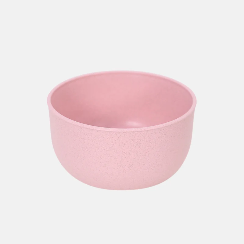 Husholdningskopp, tallerken, frokostblandingsbolle i én pakke, fruktgaffel, servise, risbolle, miljøvennlig plastbolle med hvetestrå: Grå