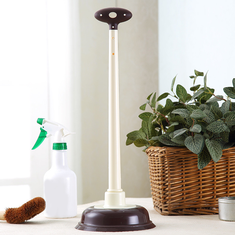 Desatascador de desagüe Manual de plástico, herramienta de tocador con arandela fuerte, Juego de cepillos para inodoro, mango de cocina, inodoros, herramienta de limpieza de baño