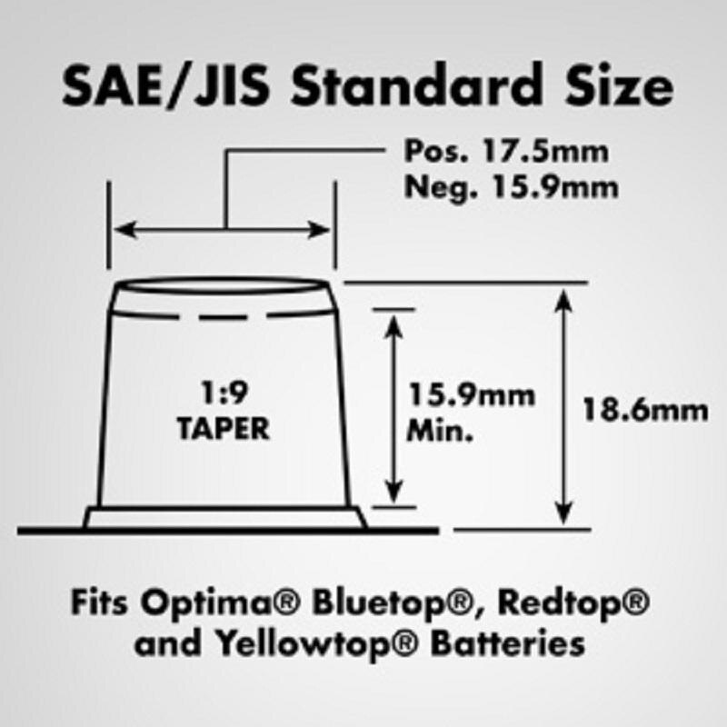 InstallGear 0/4/8/10 Gauge Battery Terminals with Shims Positive and Negative AMP Car Battery Terminal