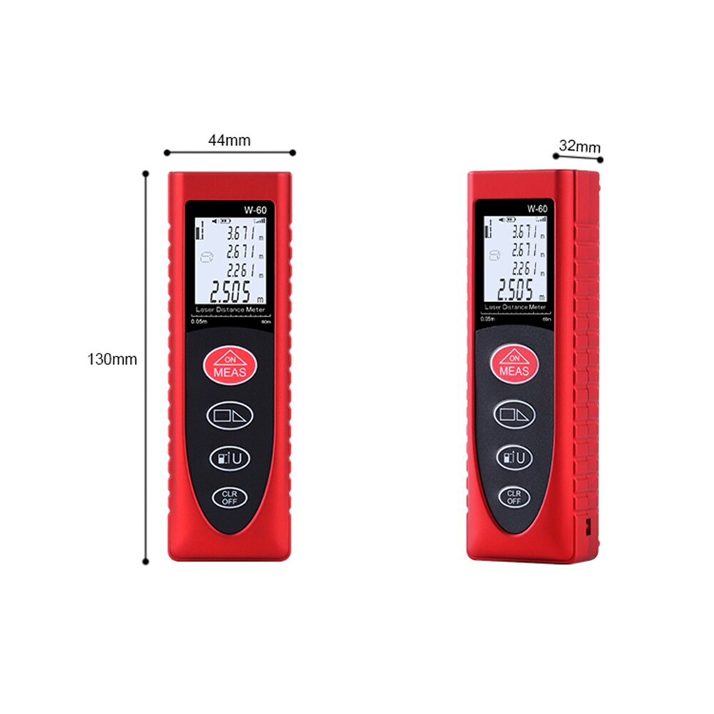 Smart Handheld Distance Meter Portable Multifunction Space Measuring Tool with Backlit LCD Rangefinder Measure Distance