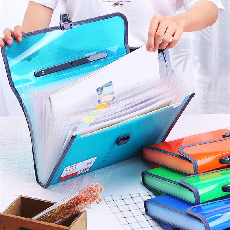 Plastic File Wallet Accordion Folder 13 Pockets Ex... – Grandado