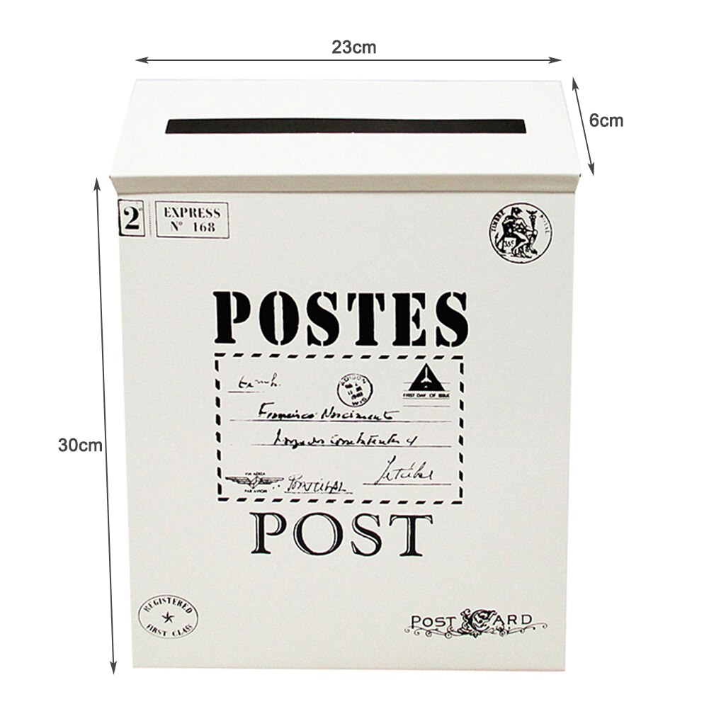 9 farver postkasse vintage metal postkasse sag væghængende jern postkasse post postbreve avisboks hjemindretning oranment