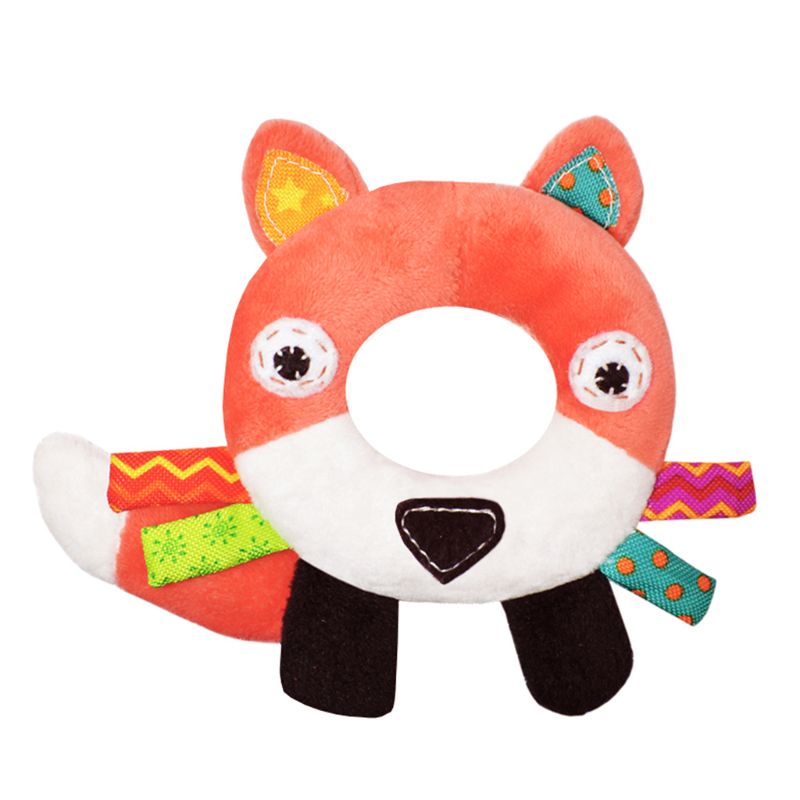 Baby Boy Girl Animal Pattern Cartoon Hand Bell Ring Rattles Soft Lovely Plush fo 54DA: B