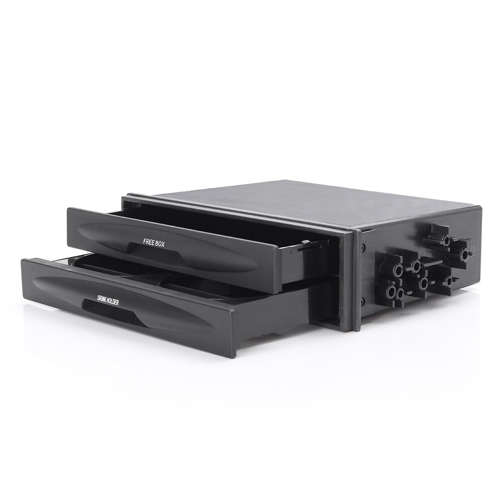 Universele auto dubbel din radio pocket kit met bekerhouder en opbergvak voor de host reserve positie maat  of 173 * 48mm