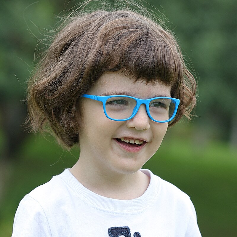 Gafas de bloqueo de luz azul para niños, lentes ópticas de ordenador de silicona transparentes para niños, gafas de luz azul