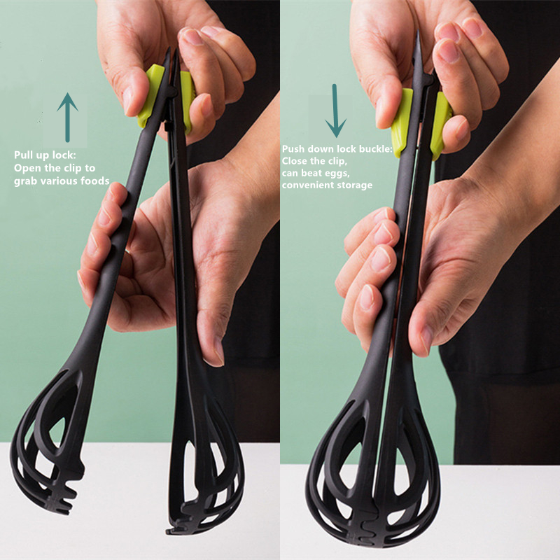Multifunctionele Eierklopper Garde Melkpasta Tang Voedselclips Mixer Handmatige Roerder Keukencrème Bakgereedschap Keukenaccessoires