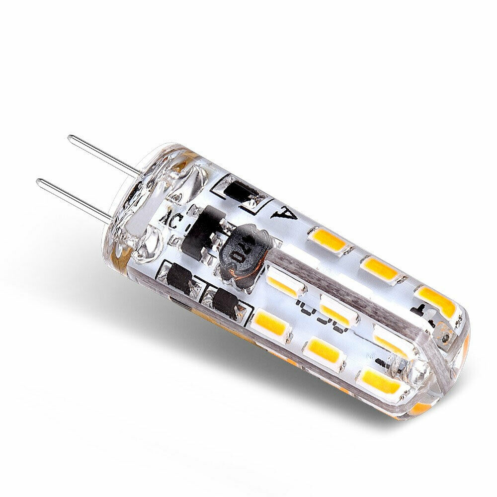 Yoryzeng 10 Uds Mini bombillas LED G4 2W 12V 220V 24LEDs 3014 SMD reemplazo de silicona 20W lámpara halógena lámpara decoración de foco