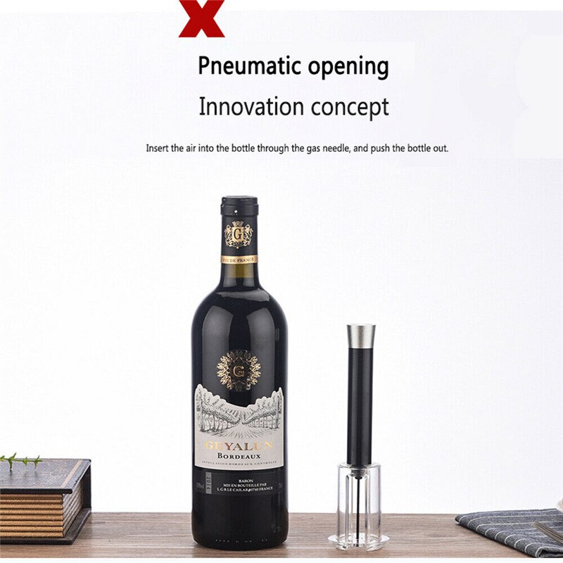 Nieuwe Handige Licht Red Wine Bottle Cap Opener Cork Remover Luchtpomp Druk Corkscrew Tool