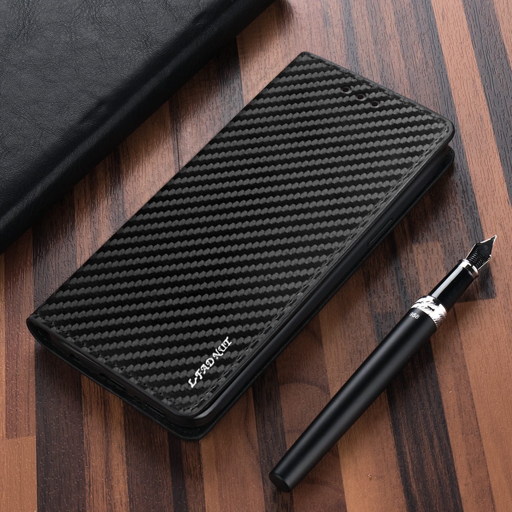 Classy Magnetische Flip Brieftasche Fall Für Samsung Galaxy S20 Ultra S5 NEO S6 S7 rand Carbon Faser Leder Abdeckung S10 s9 S8 Plus Weichen