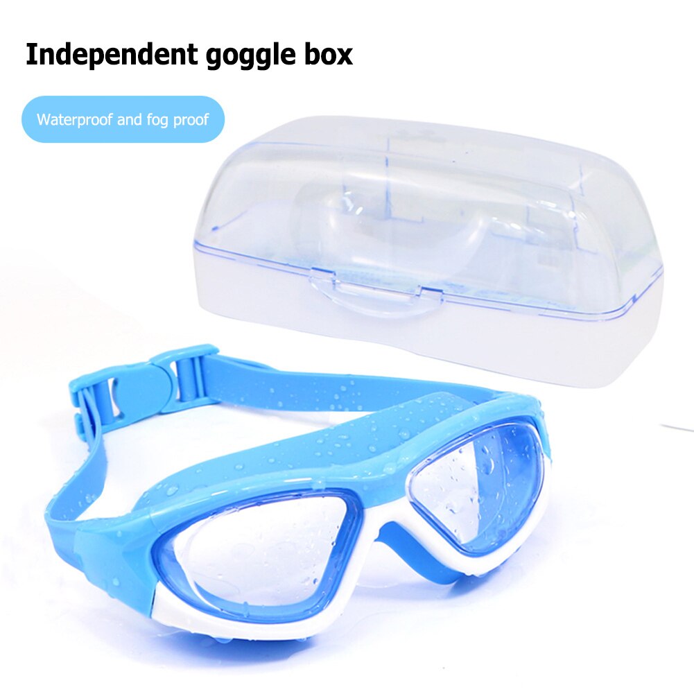 Kleurrijke Verstelbare Kinderen Kids Zwemmen Bril Brillen Waterdichte Hd Siliconen Schild Zwembril Hd Anti-Fog Brillen