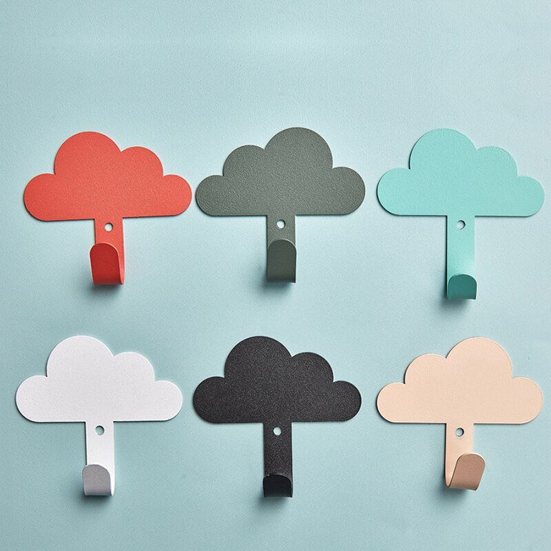 Creatieve Witte Wolk Vorm Zelfklevende Haak Thuis Opslag Hanger Magneet Sleutelhanger Holder Wall Decor Magnetische Haken