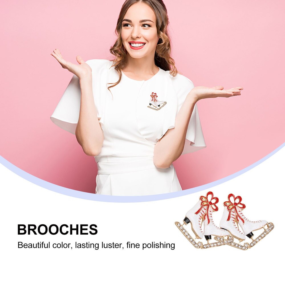 2 stuks leren laarzen broches geëmailleerde kraagspeld zinklegering broches kerstdag voor vrouwen madam girl