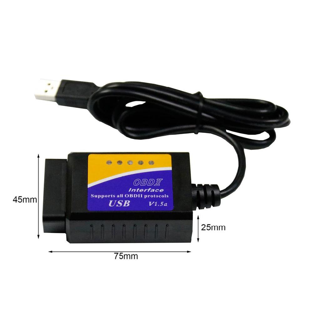 Vehicle Car Diagnostic Scanner Code Reader USB Interface