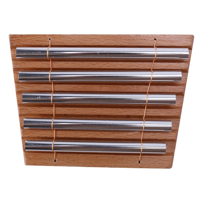 5-Tone Wooden Chimes with Mallet Percussion Musically Tuned Zenergy Chime Meditation Musical Toy