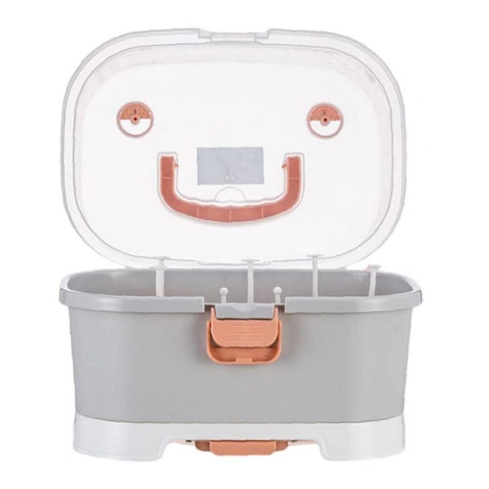 Baby Bottle Storage Box Baby Feeding Bottle Drying Rack with Anti-dust Cover Drying Rack Bottle Organizer for Newborn Baby