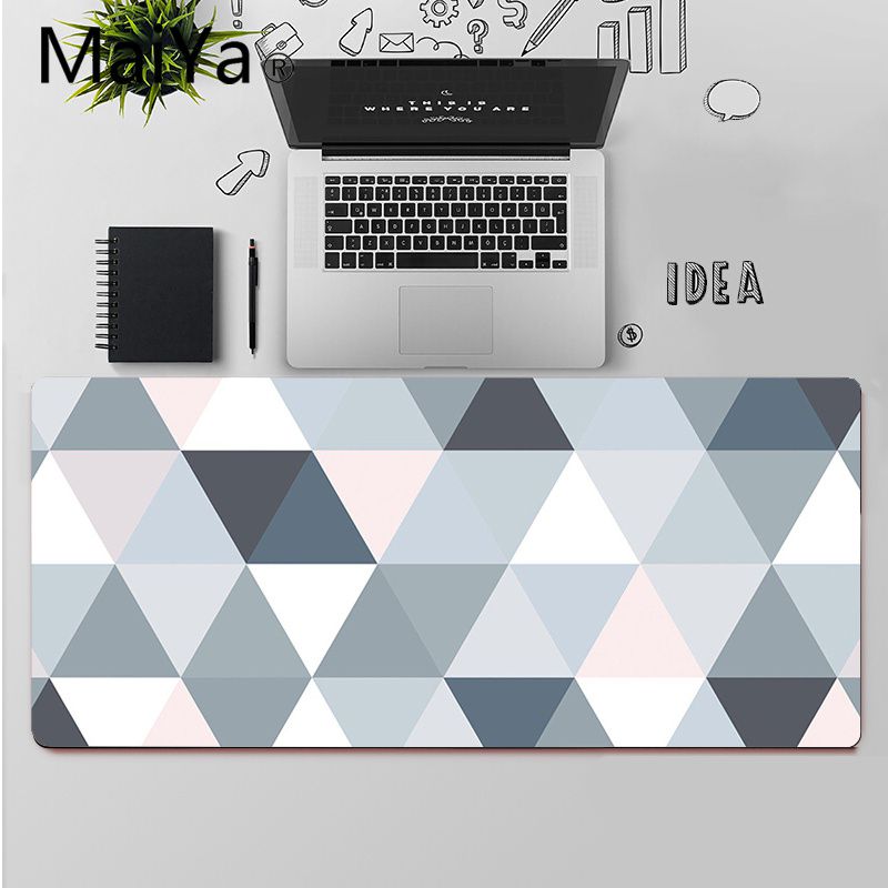 Maiya Top Triangle Pattern Rubber Mouse Durable Desktop Mousepad Large Mouse Pad Keyboards Mat