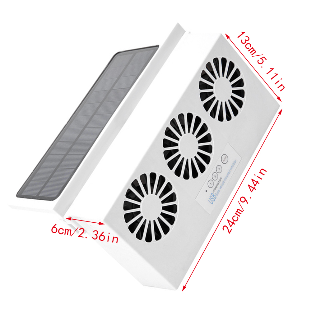 Solar Lade Auto Abluftventilator USB Lade Auto Fenster Fan Kühlung Kühler Auto Kühler Fan Tragbare Luft Zirkulation Ventilator
