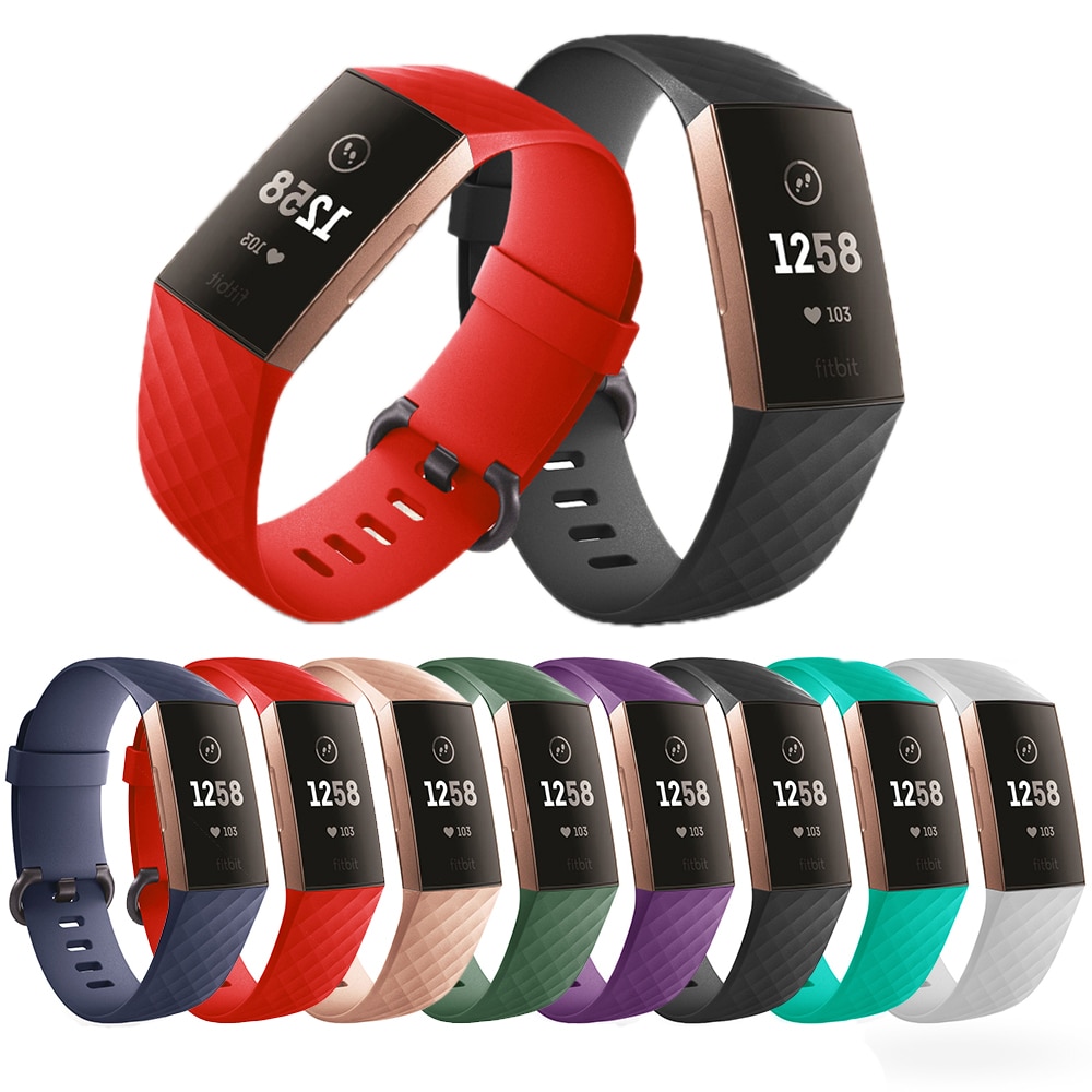 Duurzaam Horloge Band bandjes voor Fitbit Lading 3 riem op Fit Bit Lading 3 Charge3 Pols Siliconen lederen riem Armband accessoires