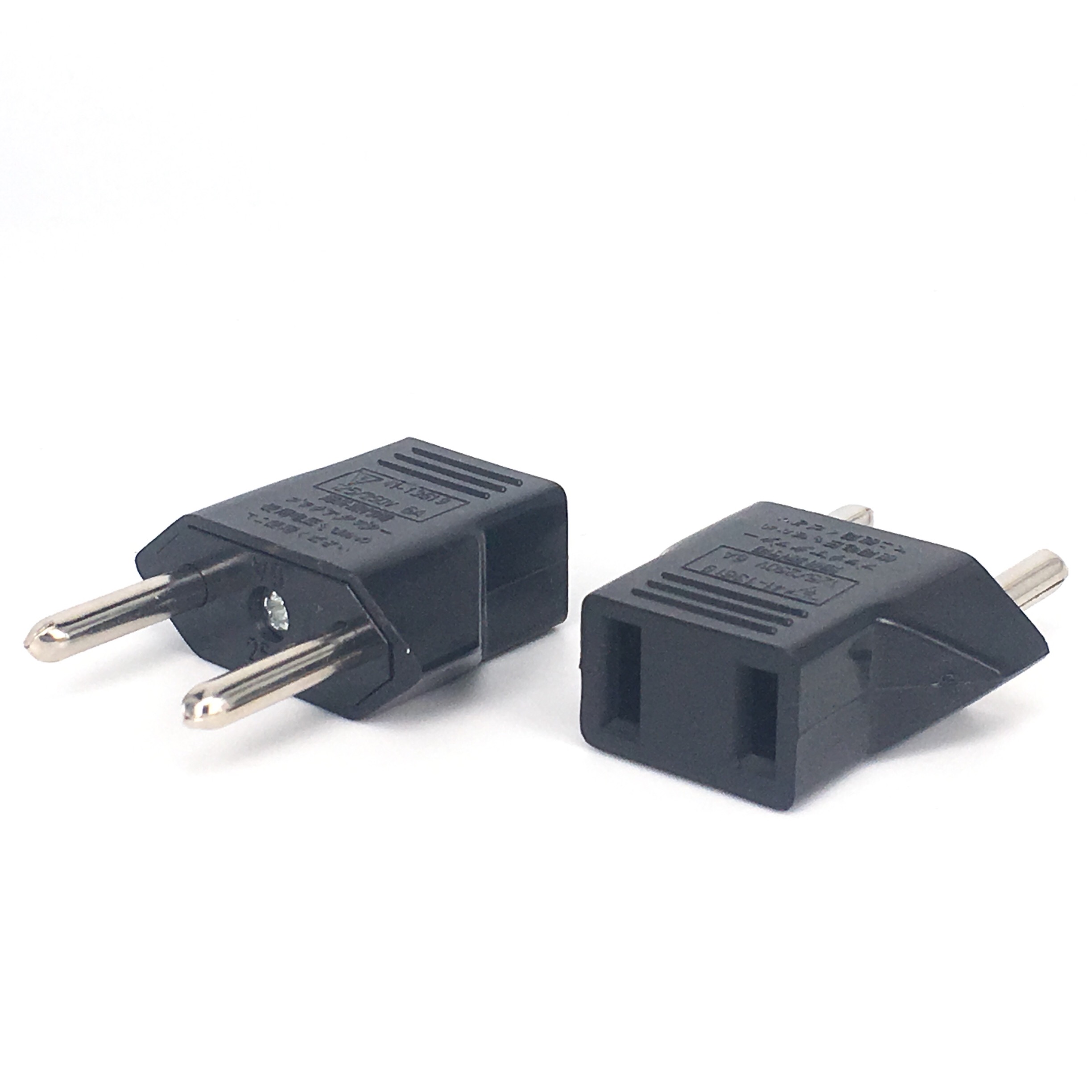 2pcs CN US To EU Euro Europe Plug Adapter 2 Round Socket Converter Travel Electrical Power Adapter Socket China To EU Plug