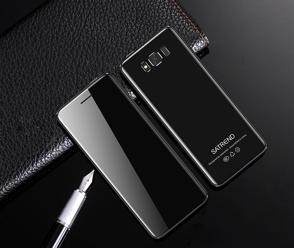 S10- touch-toetsen ultradunne mobiele telefoon luxe bluetooth-kiezer anti-verlies dual sim mini mobiele telefoon 3.5mm koptelefoonaansluitingen: Voeg 4gb tf-kaarten toe / Zwart