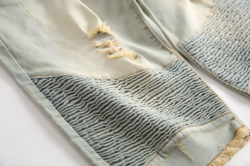 Men&#39;s Causual Biker Jean Shorts Brand Pleated Multi Pocket Denim Shorts Men Washed Cotton Slim Fit Retro Bermuda Jeans Masculina