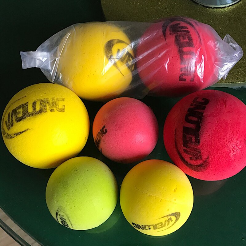 Pelota de espuma de tenis de 7cm y 9cm para niños, pelota de entrenamiento elástico, suave, verde, rosa y amarillo