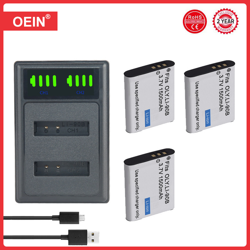 Batterie Li-92B Li-90B avec le chargeur pour Olympus Li 90B ve92B TG-4 dur TG-6 TG-5 TG-2 TG-1 IHS SH-1 SH-2 SH-60 SH-50 IHS, SP-100: Autre