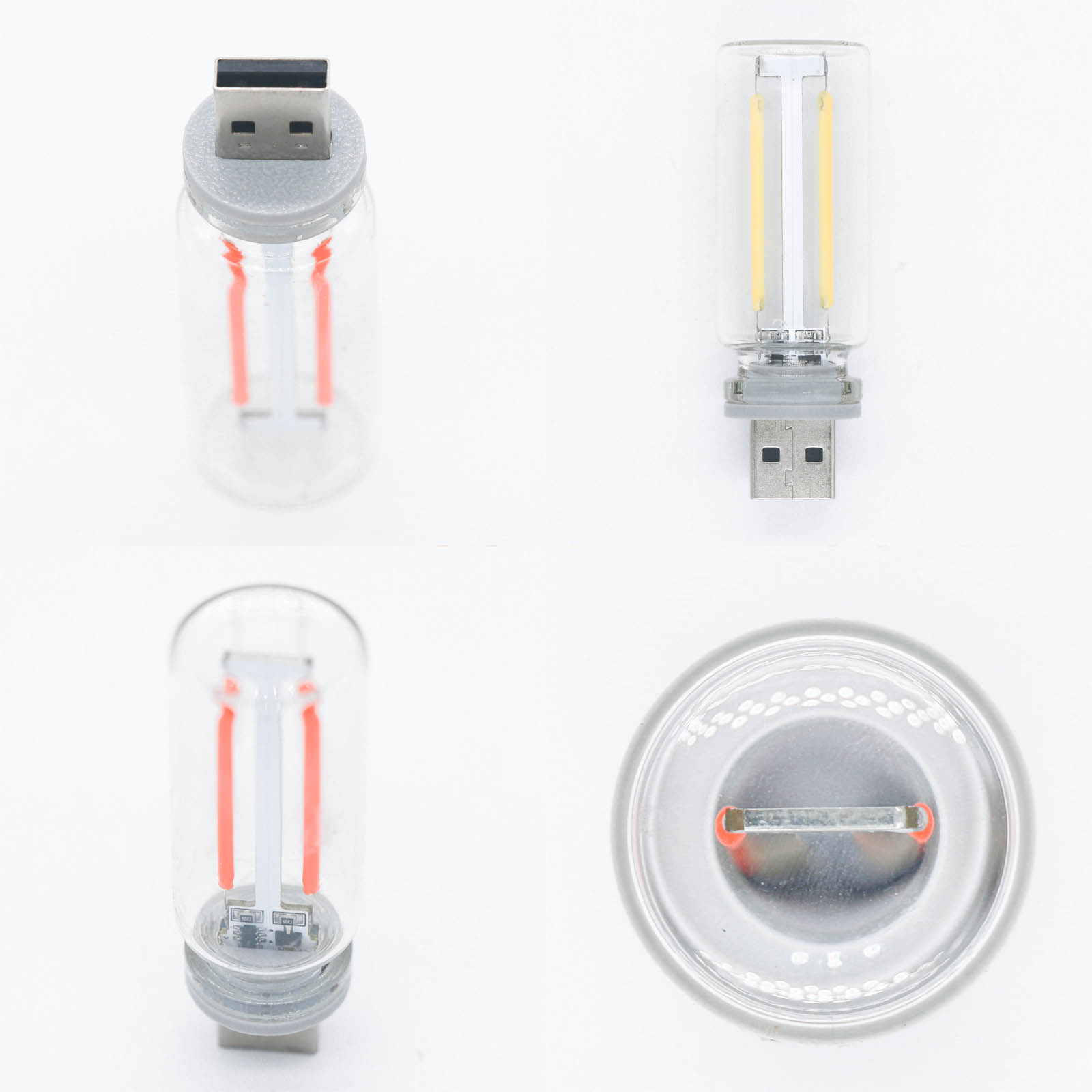 Bombilla LED de filamento USB Retro, luz nocturna con atenuación táctil, luz de ambiente para coche, luz de ambiente para dormitorio, mesita de noche, ahorro de energía, luz nocturna para dormir
