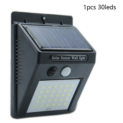 20 30 LED Solar Light Outdoor Solar Lamp PIR Motion Sensor Solar Panel Night Security Wall Light Garden Yard Path Waterproof: 1pcs 30leds