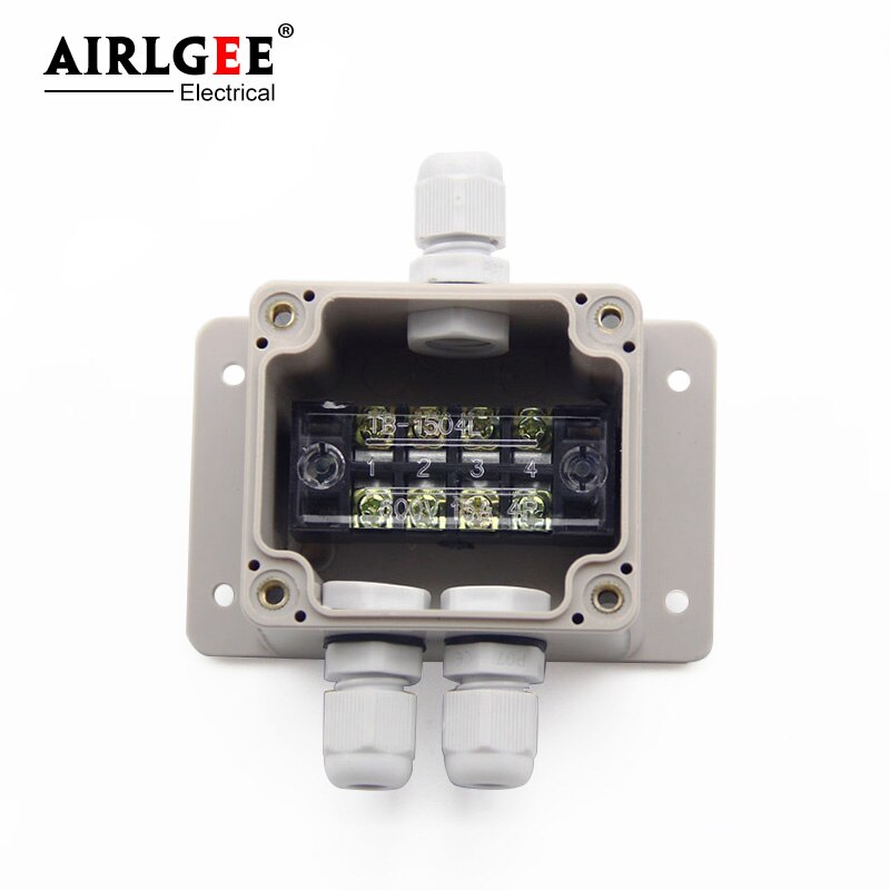 63 * 58 * 45mm 1 Inlet 2 Outlet terminal box with ear plastic waterproof junction box IP66 junction box wiring box