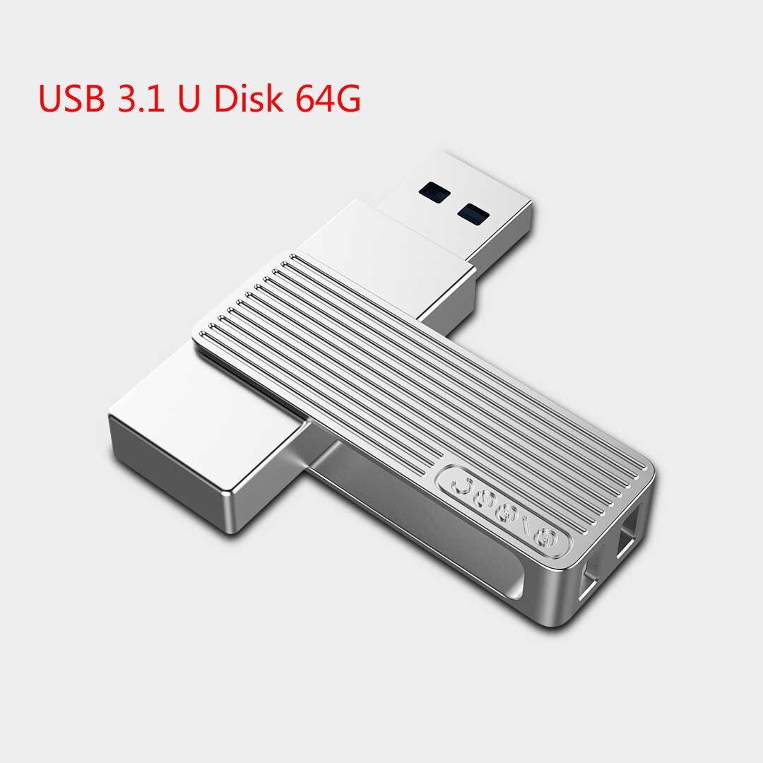 Xiaomi USB 3.1 U Disk OTG Metal Flash Pen Drive Memory Stick With MFi Lightning/Type-C Connector For iPhone 11 Pro/11/XS/X/8/7: USB type 64G