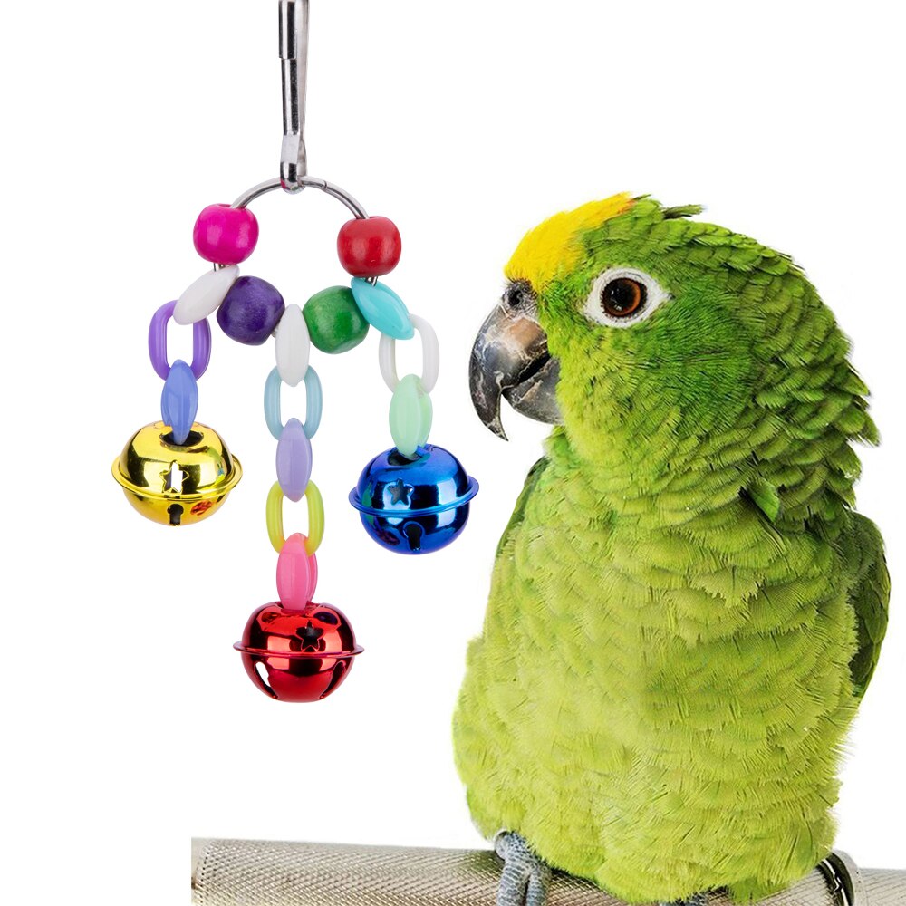 Ebaokuup-Juguetes para morder para loros, jaula de juguete para pájaros, accesorios hechos a mano, suministros para pájaros, speelgoed vogel para cacatúa, pájaros amorosos: 1
