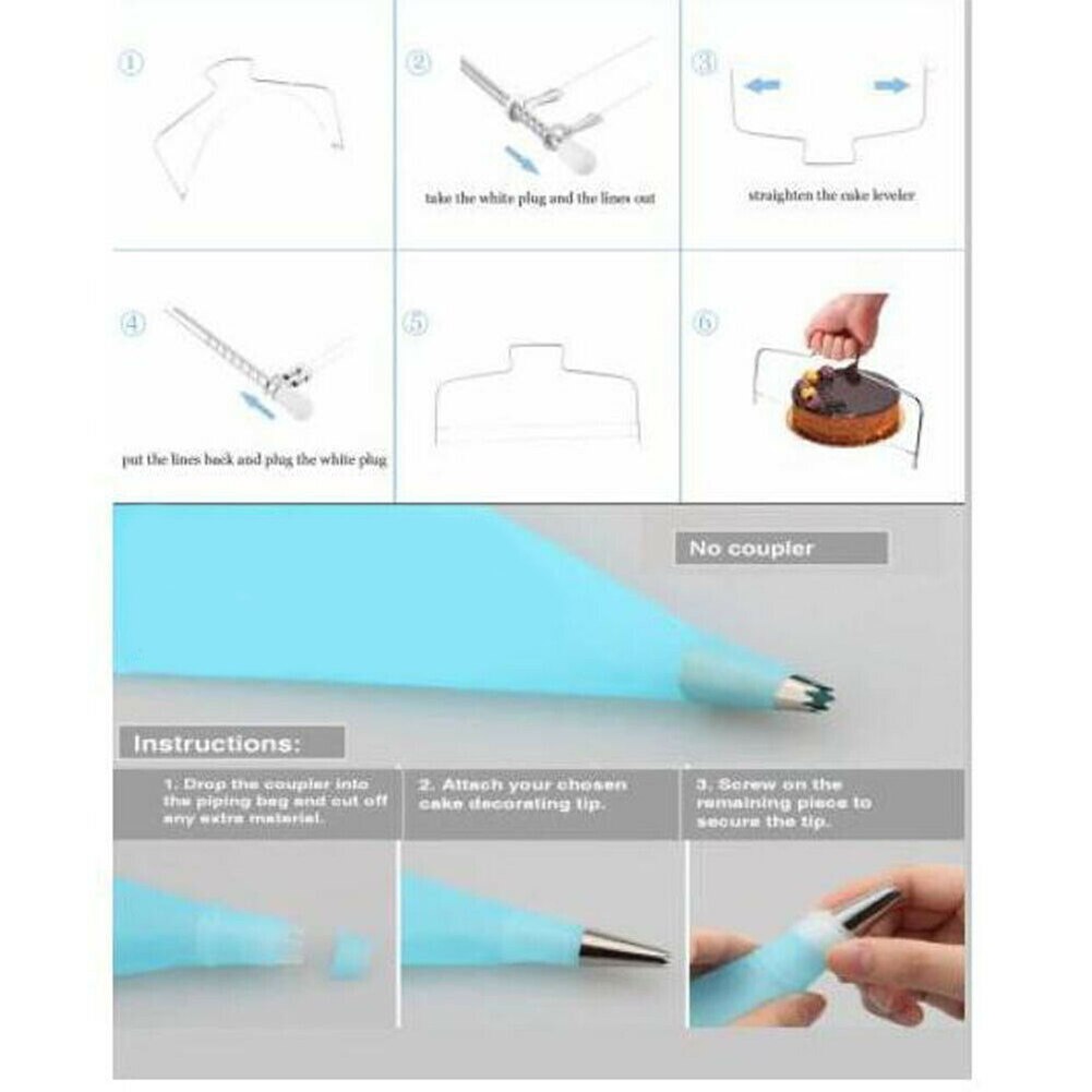 73 pcs Baking Supplies Kit DIY Cake Cupcake Decorating Icing tips Set Tools Cake Turntable Baking And Mounting Tool