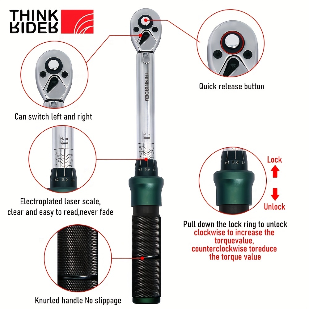 ThinkRider-llave dinamométrica para bicicleta de NL-15, herramienta Allen, juego de llaves de vaso, Kits de herramientas de reparación de ciclismo