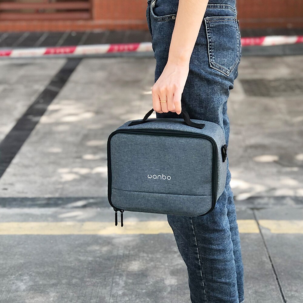 Wanbo Projektor fallen Tragetasche für Wanbo Mini Projektor Reise Durchführung-Tasche mit Verstellbarem Schulter Gurt Lagerung Taschen