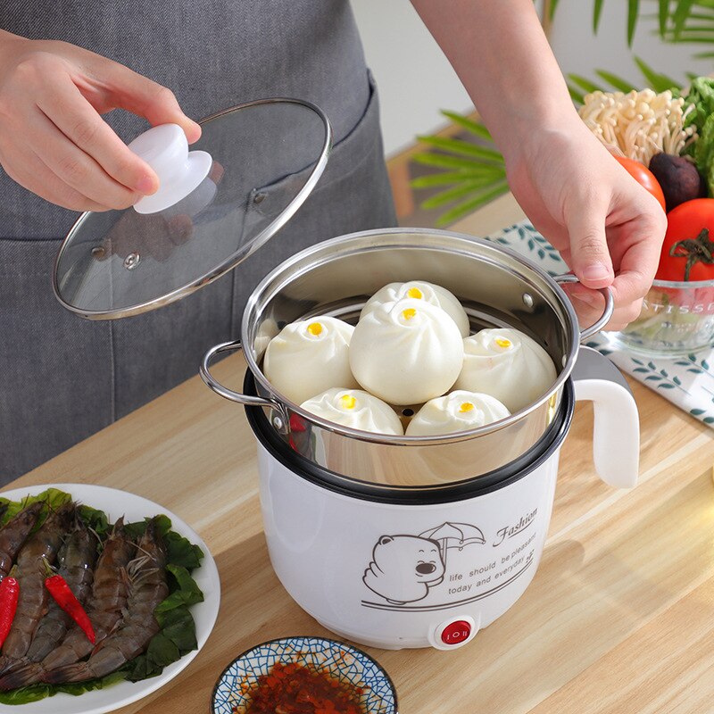 220V Mini Rice Cooker Electric Cooking Machine Single Double Layer Available Pot Multi Electric Rice Cooker 1.8L
