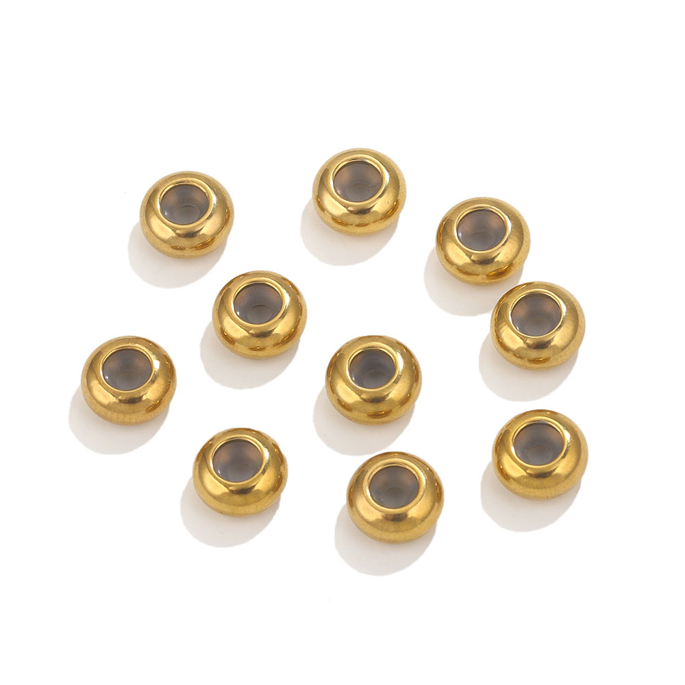 10 Stuks Roestvrij Staal Siliconen Stop Kralen Voor Sieraden Maken Paracord Taille Kraal Siliconen Rubber Aanpassing Kralen Diy Sieraden: WHITE / 3mm