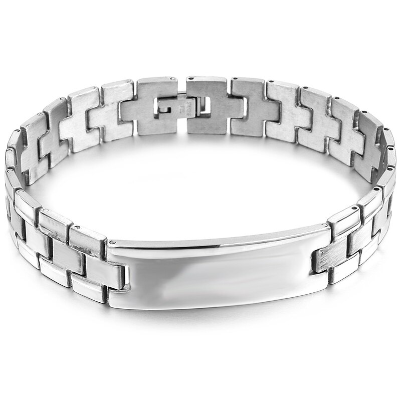 GOKADIMA Jewelry, Stainless Steel Womens/Mens ID Bracelets Watch Belt band Jewellery WB053