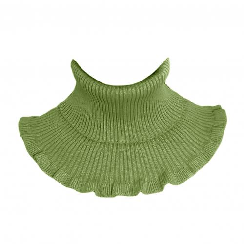 Collier à col roulé pour femme, couleur unie, écharpe tricotée respirante, guêtre de cou: Vert clair