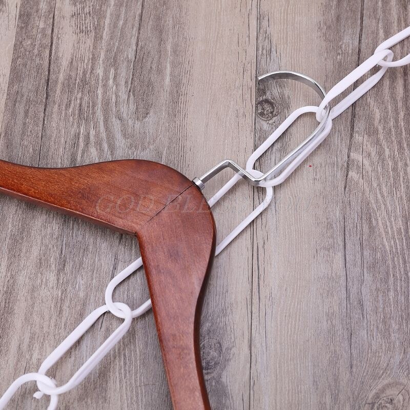 Tira de conectores de exhibición para colgador, anillo de gancho para estante de ropa, cadena estable, organizador de armario para el hogar, ahorro de espacio, 51 en el mercado