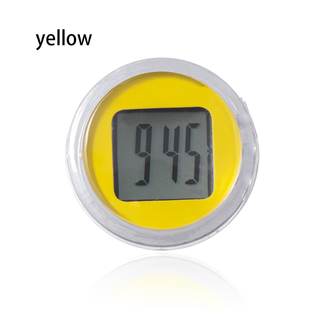 Mini relojes para motocicleta, reloj Digital resistente al agua con soporte para motocicleta, estilismo para coche, 1 ud.: Amarillo