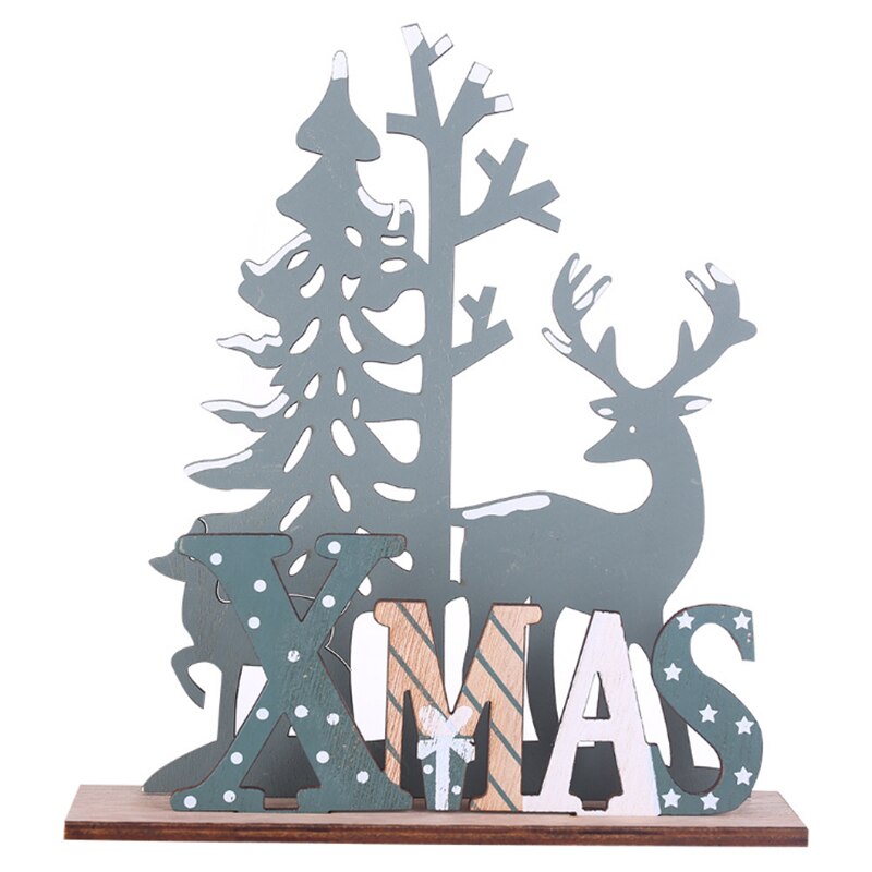 neue Weihnachten Holz Dekoration Anhänger Elch Weihnachten Baum Ornament Neue Jahr Weihnachten für Kinder: Style 12