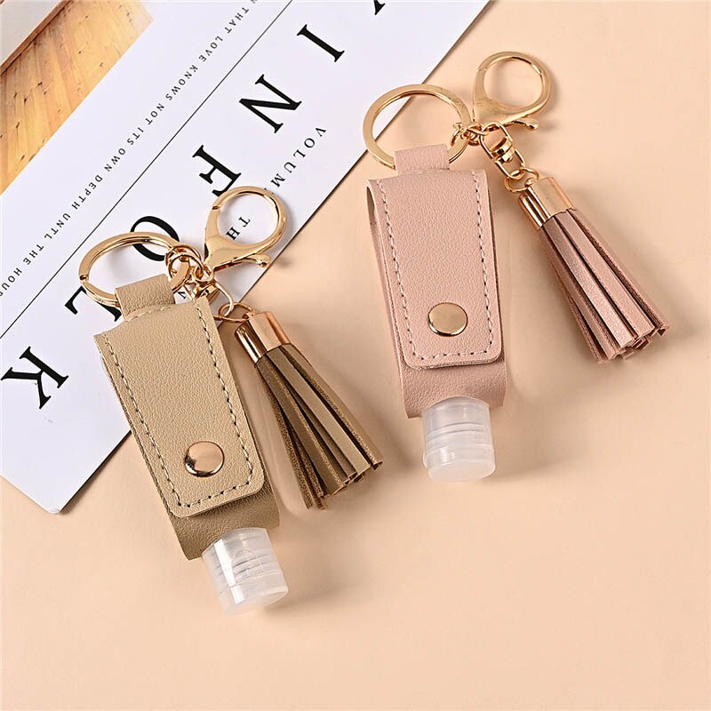 10 stk 30ml prtable desinficerende gel flasker læder håndsprit gel holder botes gel hidroalcolico rellenable llavero