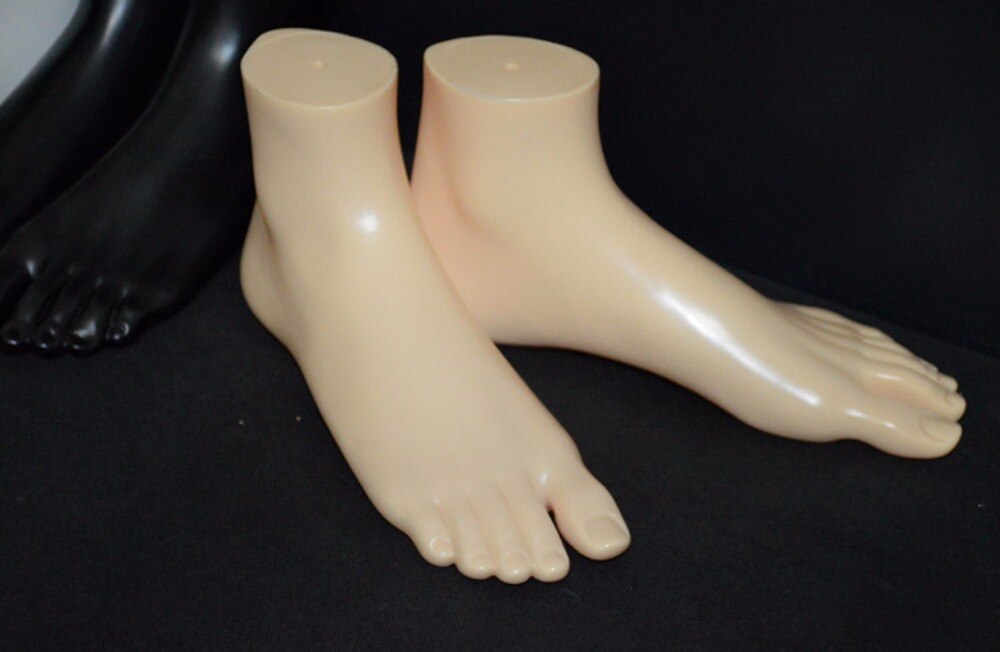 Liglamorous 1 Paar Unisex Vrouwelijke Mannelijke Mannequin Voeten Plastic Stand Sokken Schoenen Slipper Torso Dummy Vrouwen Mannen Huid Voet model
