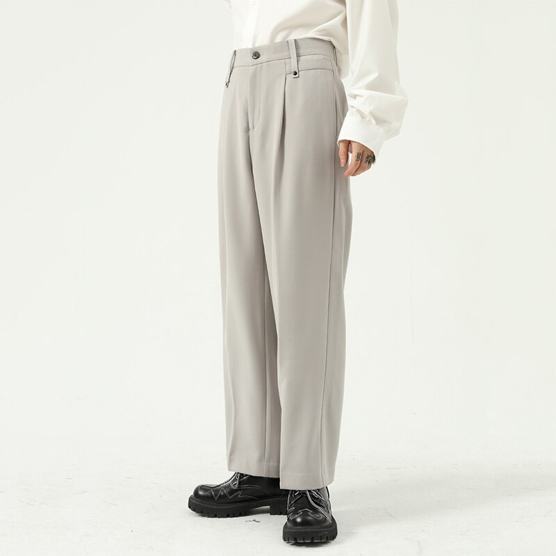 IEFB Men&#39;s Wide Leg Suit Pants Spring Korean Trend Loose Straight Trousers 2022 Medium Waist Casual Long Pants Y9500