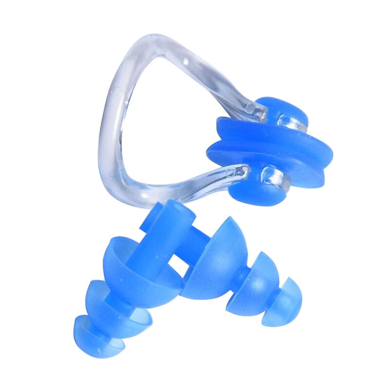 Swim Waterproof Silicone Earplug Nose Clip Set Swimming Equipment For Baby Adult Soft Diving Swimming Pool Accessories